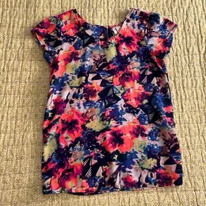 Japna Vibrant Floral & Geometric Abstract Print Blouse
